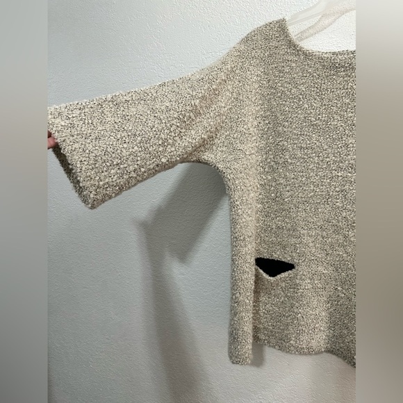 Women’s Libre 3/4 Sleeve Oversized Wool Blend Knit Sweater With Pockets Sz XL - Picture 2 of 6